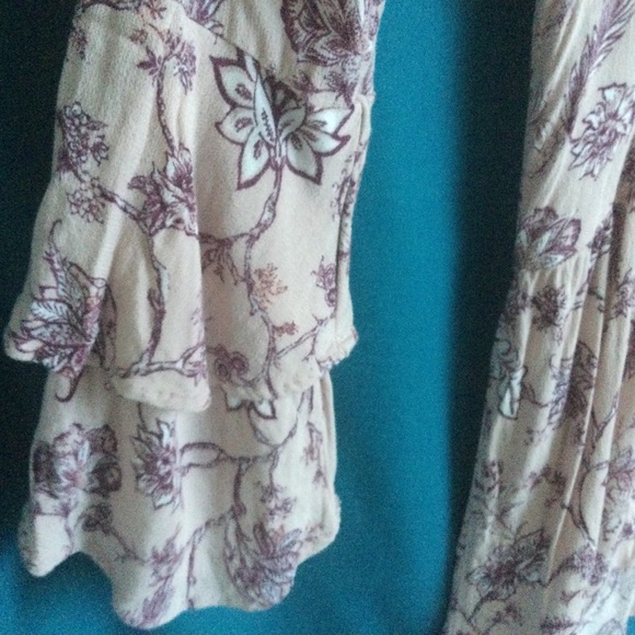 Hinge Blouse M/L Ruffle Flounce Sleeve Pink Baby Doll Romantic - Picture 15 of 16